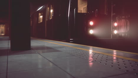 inside of an empty subway metro