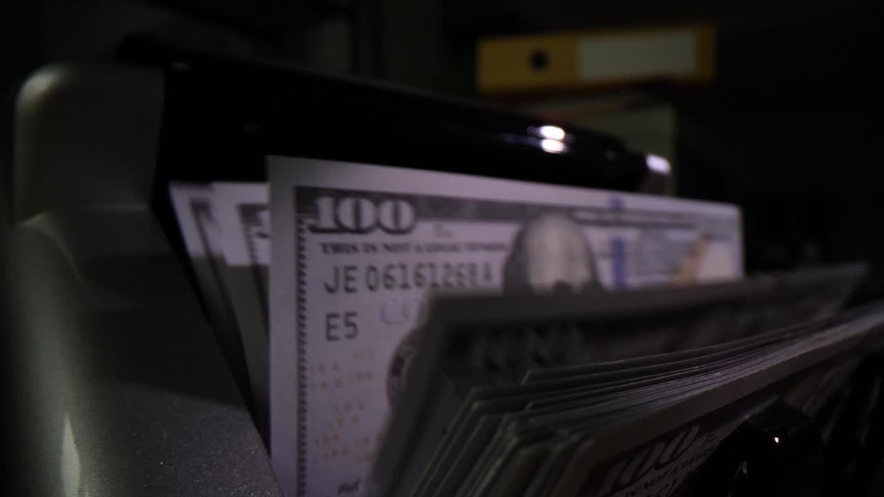 Close-up of One Hundred Dollar Bills