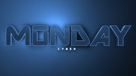 dark allure: monochrome cyber monday text on gradient