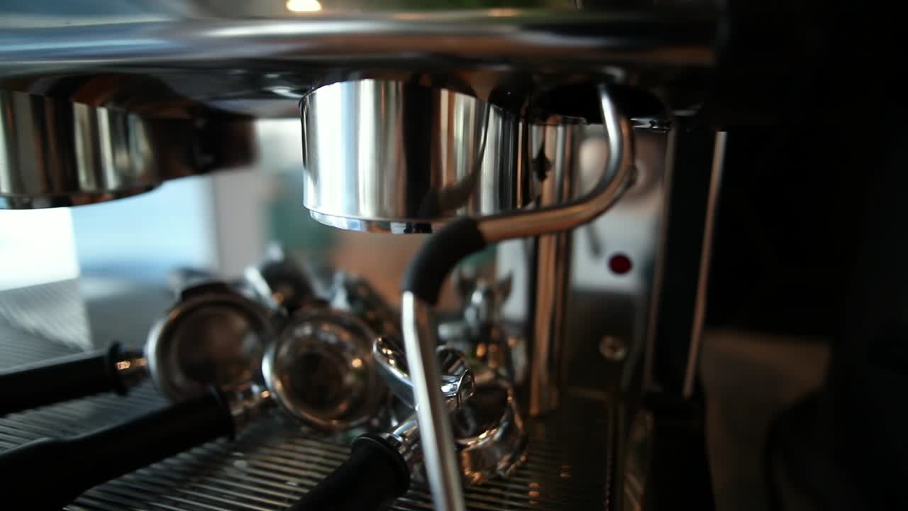 close shot of a coffee machine