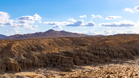 red rock canyon state park in the mojave desert with unique geological formations - static time lapse