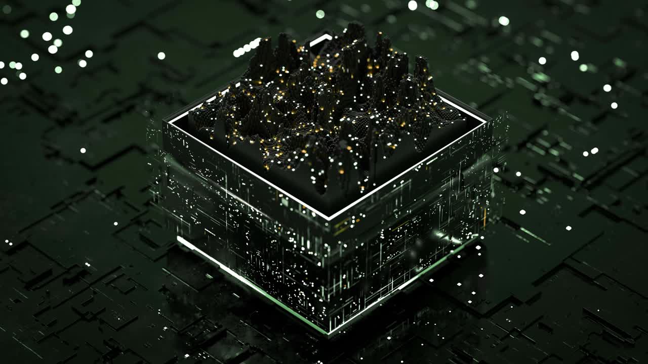 análisis de datos espectrales bucle sin costuras animación de renderización en 3d