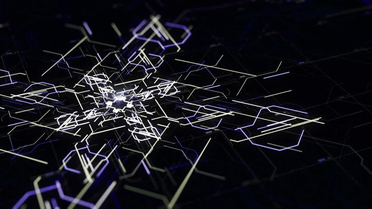 Abstract Digital Circuit Pattern