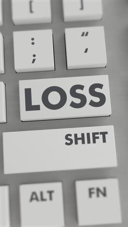 pérdida de presión del botón en el teclado vídeo vertical