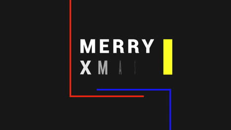 texto moderno de feliz navidad con líneas en gradiente negro