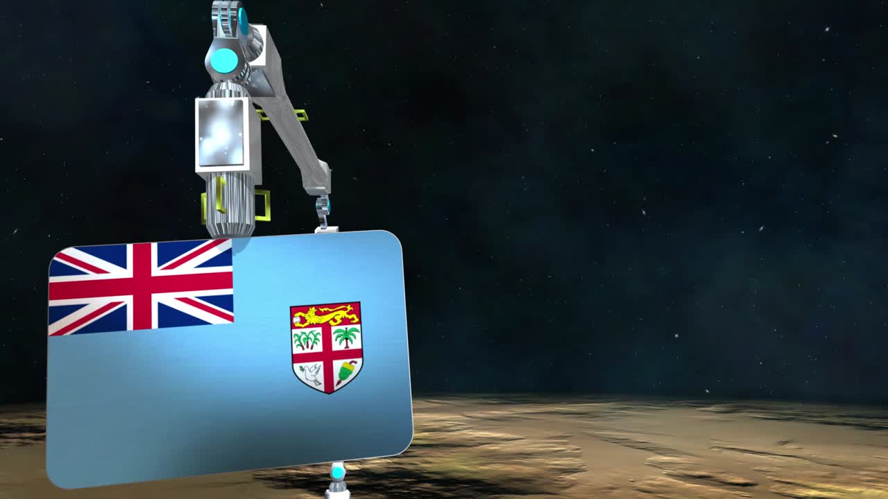 피지 발판은 지구에서 발굴되었습니다.