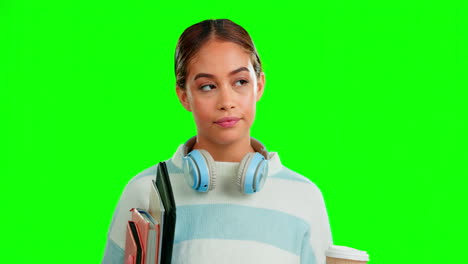 Tired,-college-and-books-with-woman-in-studio