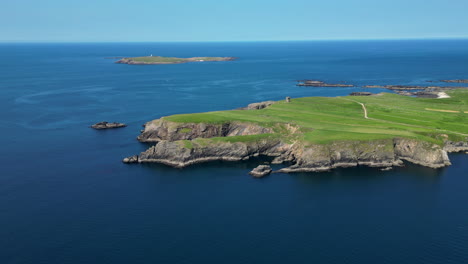 flying past the coastline of donegal, ireland