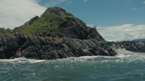 Coastal Rock Formation with Waves