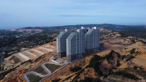 Apec-Mandala-Wyndham-Mui-Ne-On-Sand-Dunes,-Holiday-Apartment-Buildings-In-Phan-Thiet,-Vietnam