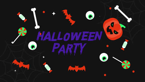 Happy-Halloween-Party-Word-Motion-Graphics-Video-Transparenter-Hintergrund-Mit-Alphakanal