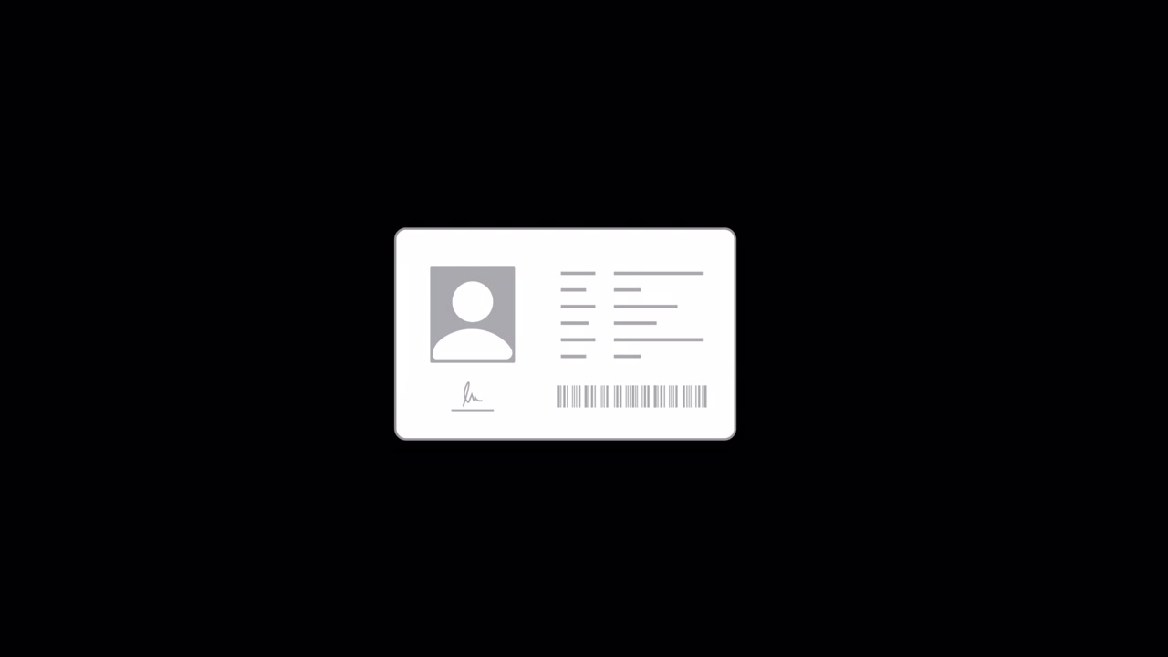 Animated Graphic of an Identification Card