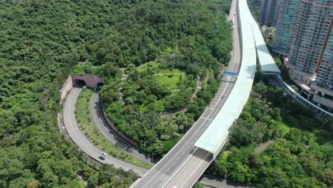 Hong-Kong-Ma-On-Shan-Bypass-Redirigir-El-Tráfico-Entre-Sha-Tin-Y-Sai-Kung-Al-Norte-Lejos-Del-Centro-De-La-Ciudad