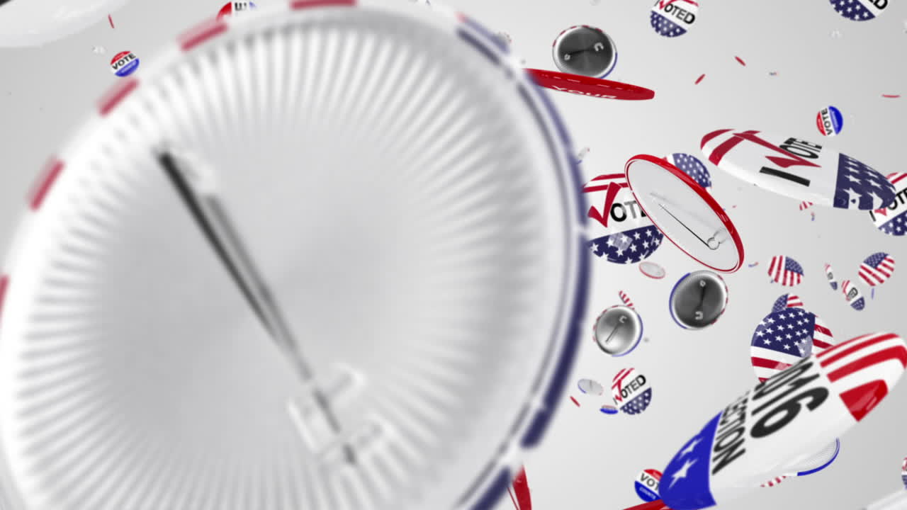 el alfiler de votación cayendo al suelo.