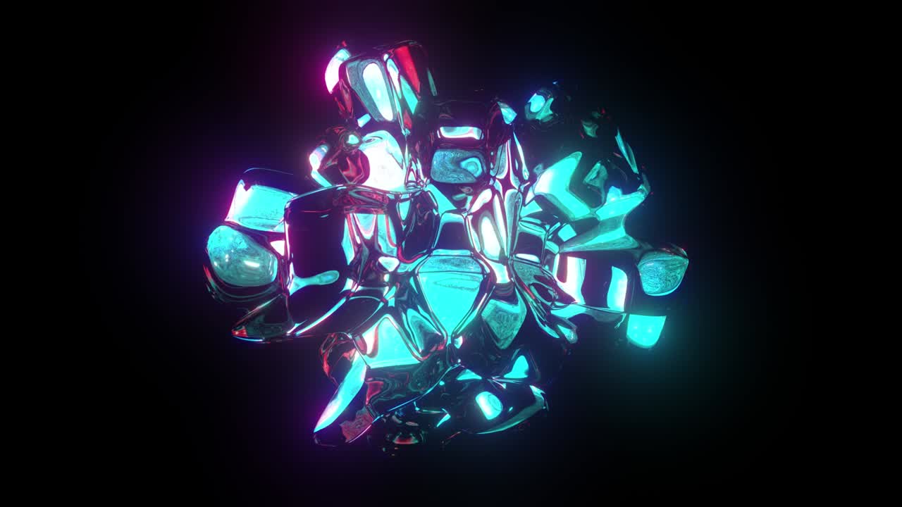 액체 유리 모양 추상 루프 애니메이션