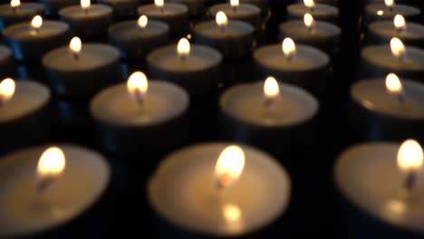 candles on a black background.