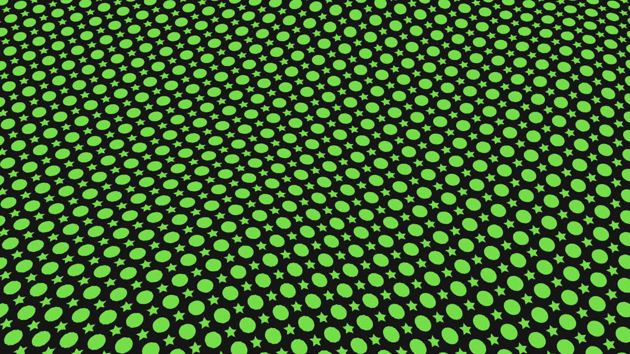 Motif abstrait de points verts sur fond noir