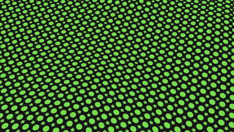 patrón de puntos verdes abstractos sobre un fondo negro
