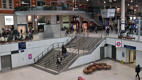 passengers walking through waterloo station, london, united kingdom