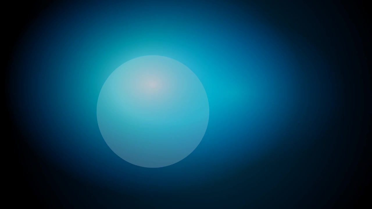 Abstract Blue Light Circle Pulsing on Dark Background