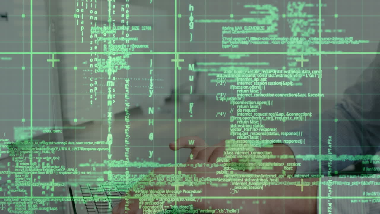 animação de processamento de dados sobre o homem usando laptop