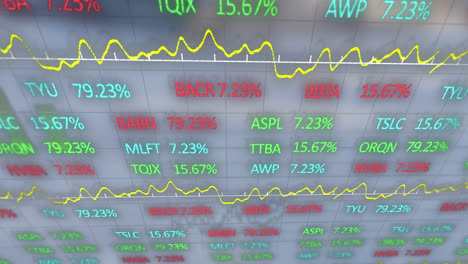 animación del procesamiento de datos financieros sobre un fondo gris