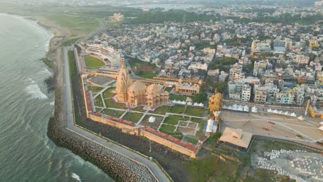 12 jyotirlingas in india, temples of lord shiva, indian temple architecture, somnath temple aerial view