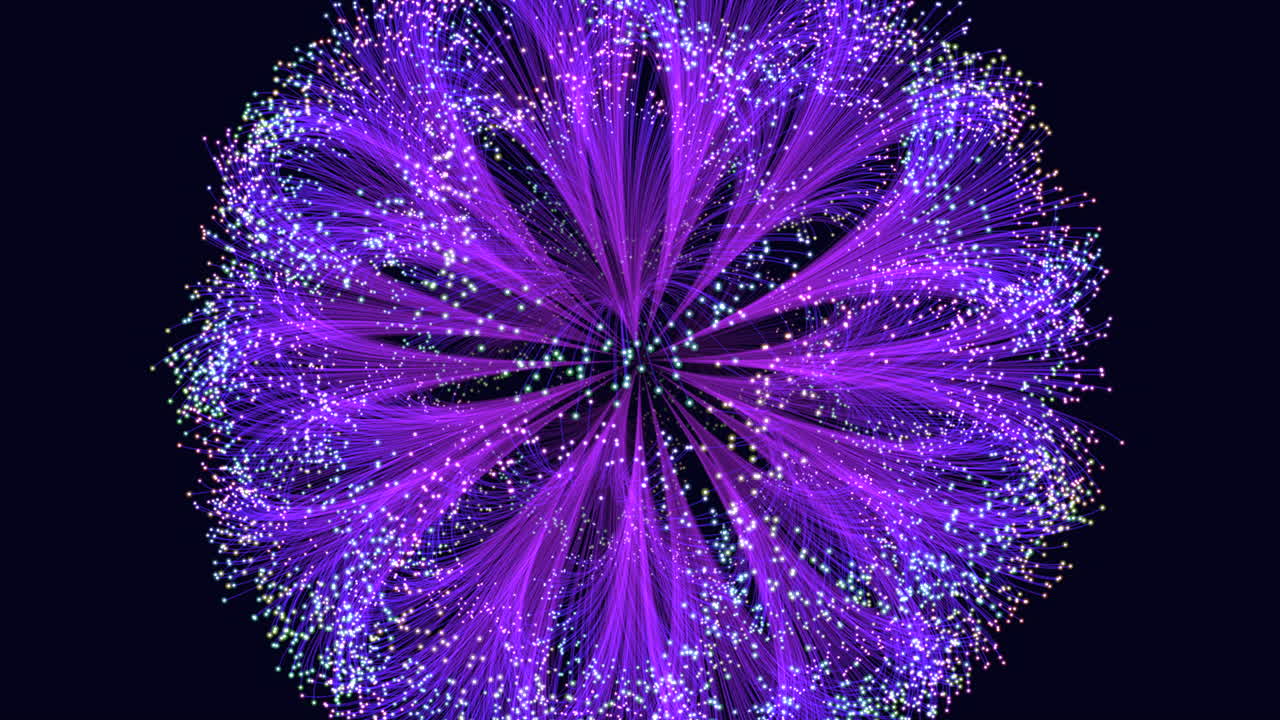 visualización de una red compleja representación 3d de líneas y puntos interconectados