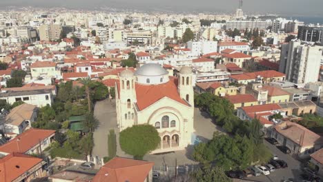 cathedral in limassol, cyprus - aerial view