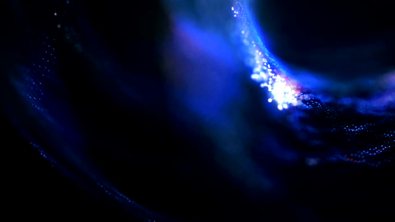 un bucle de fondo animado en 4k con elementos de audio. una onda digital abstracta en 3d.