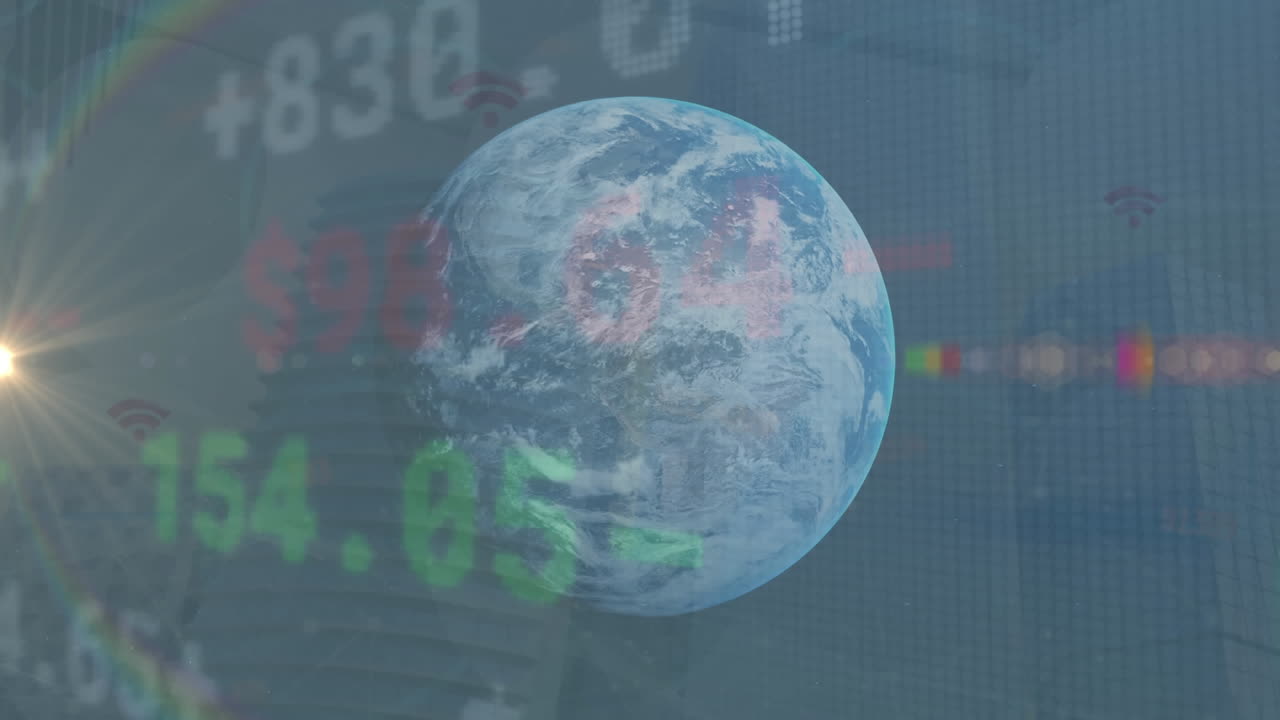 animación del globo sobre el procesamiento de datos