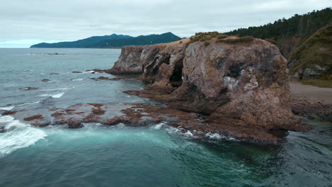 coastal cliffs and sea stacks