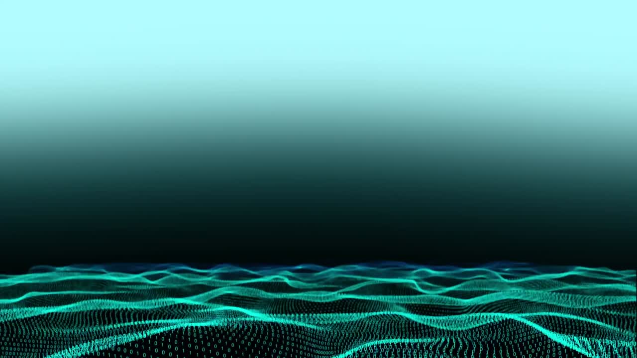 연한 파란색 배경에 녹색 파동