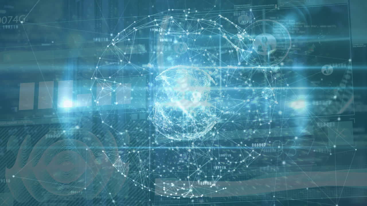 연결 네트워크의 애니메이션과 서버  ⁇ 을 통한 데이터 처리