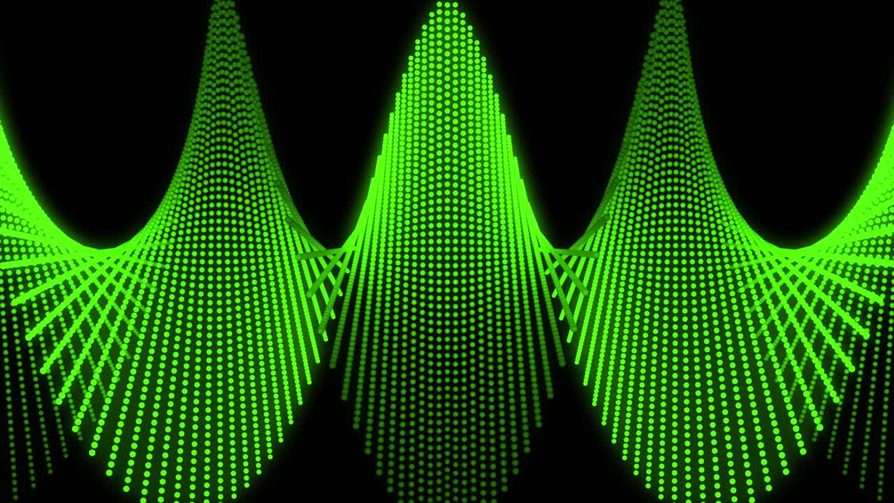 Green color Dot Shape Pattern animation motion graphics