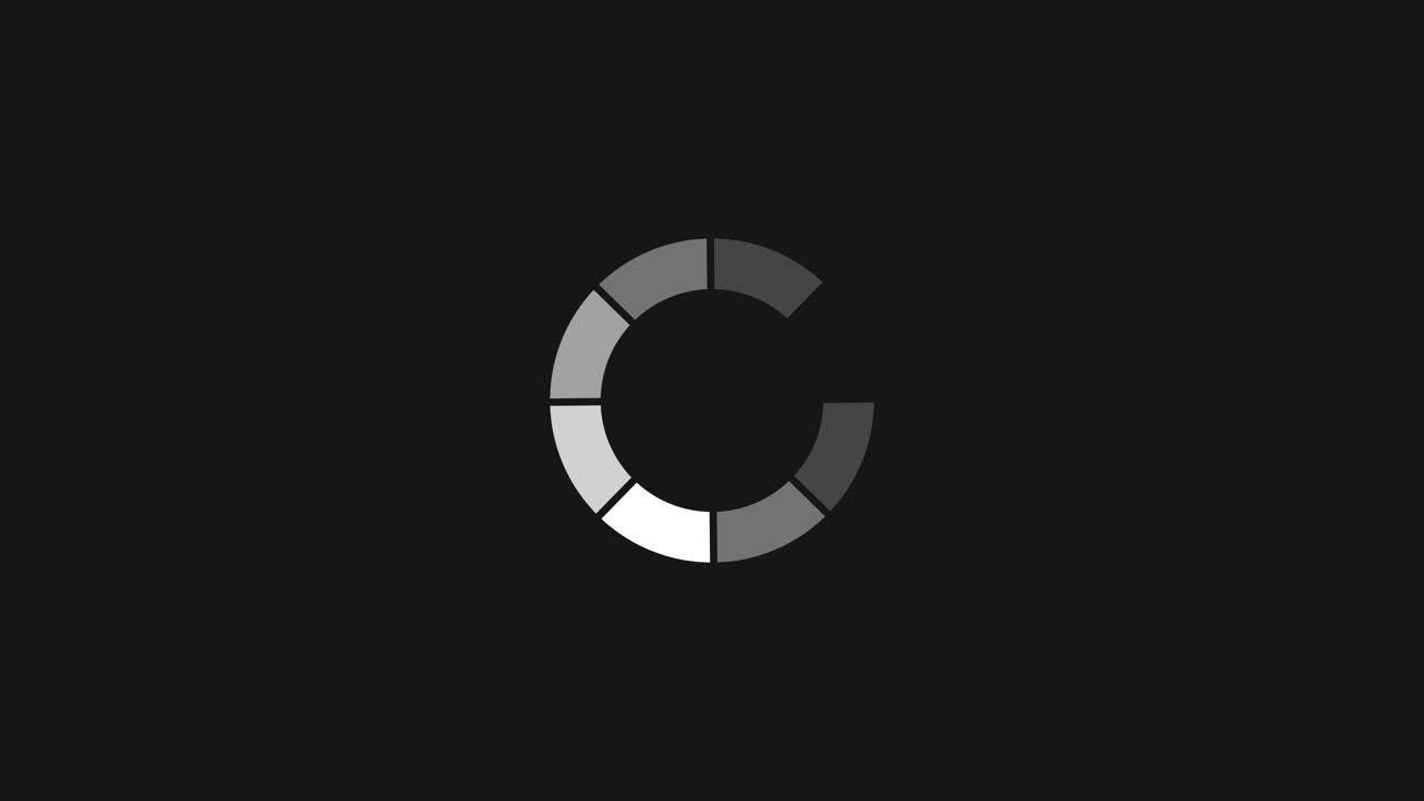 Circular Loading Animation on Black Background