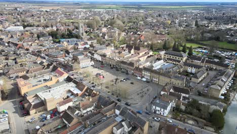 Luftaufnahmen-Der-Stadt-St.-Neots-In-Cambridgeshire,-Großbritannien