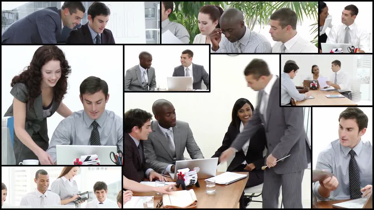 팀워크를 보여주는 동료들