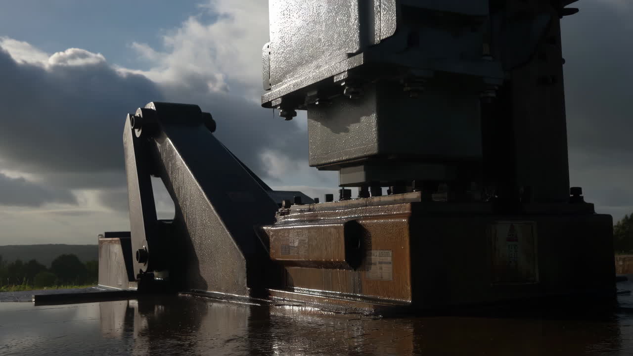 Metal Machine Under Cloudy Sky