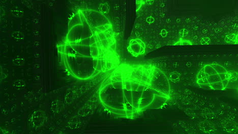 3D-Fraktal-Computermatrix-Grün