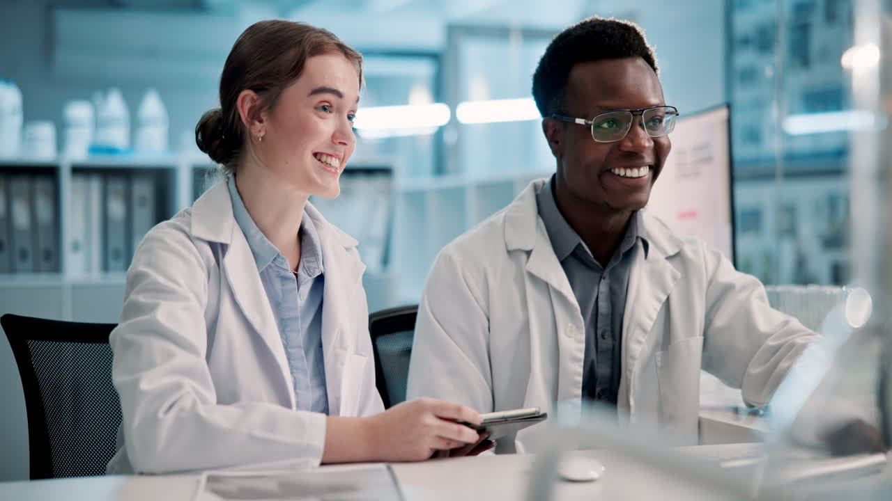 Scientists Collaborating in a Lab