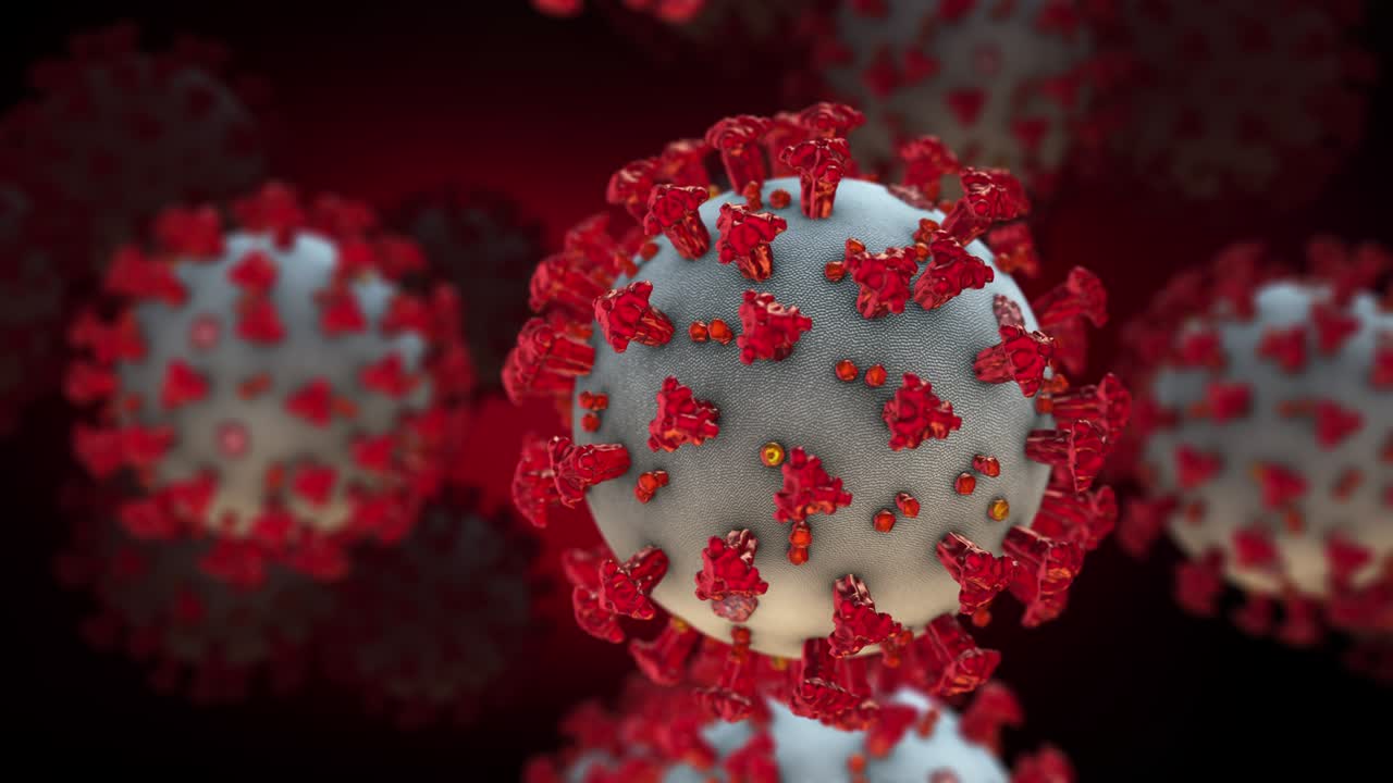 coronavirus o el virus sars-cov-2 o el virus covid-19, que puede convertirse en un bucle
