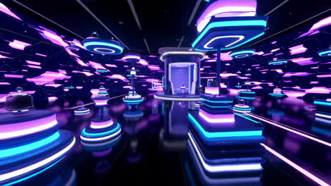 futuristic neon room
