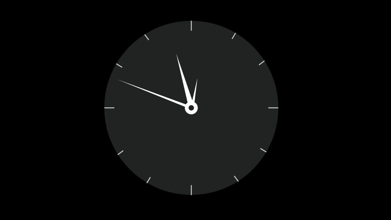 animación de reloj de velocidad en blanco y negro