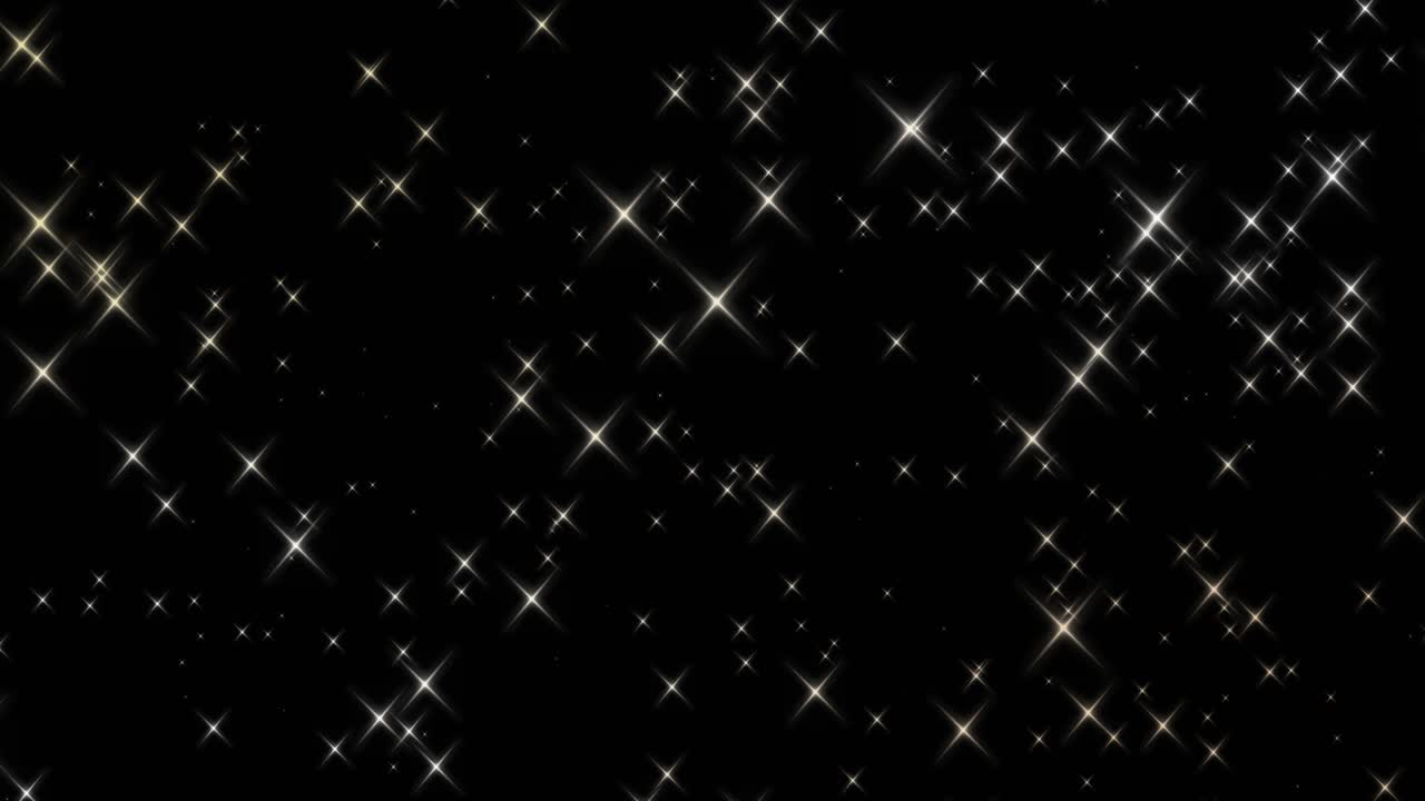 Abstract motion shining gold twinkling stars glittering particles loop animation christmas new year