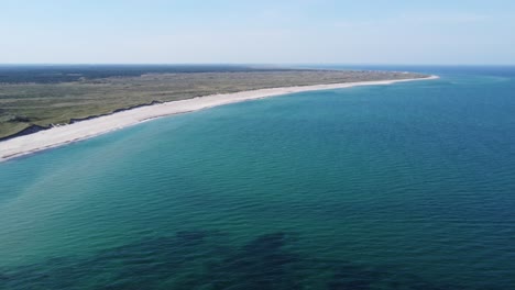 perfect white beach on the north sea in bulbjerg in the northwest of denmark, great weather