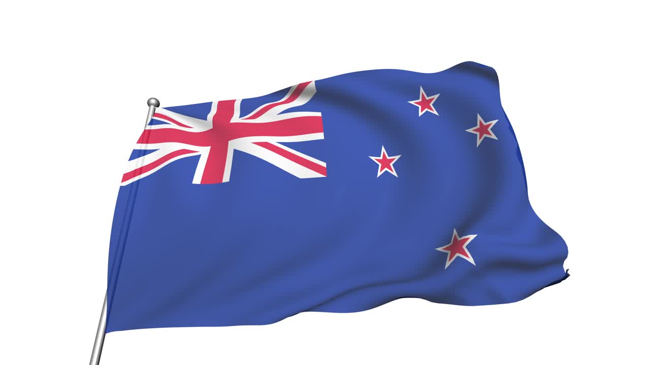 바람에 뉴질랜드의 발 (알파 채널, 반투명, loopable)