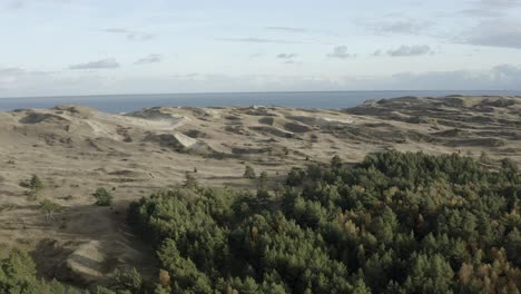 dune near the sea aerial video