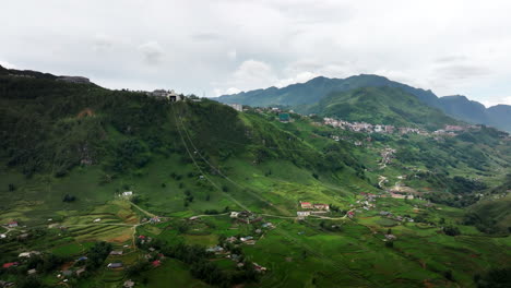sa pa fansipan sun world cable car gondola ride over verdant valley, vietnam
