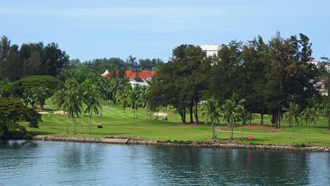 view of golf course in kota kinabalu, malaysia - wide shot